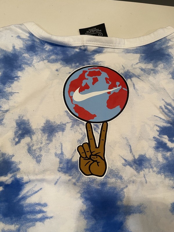 🔥NEW Nike Tie Dye Men's Size Small "Just Do It" Tank Top White Blue CK0154-100 gallery