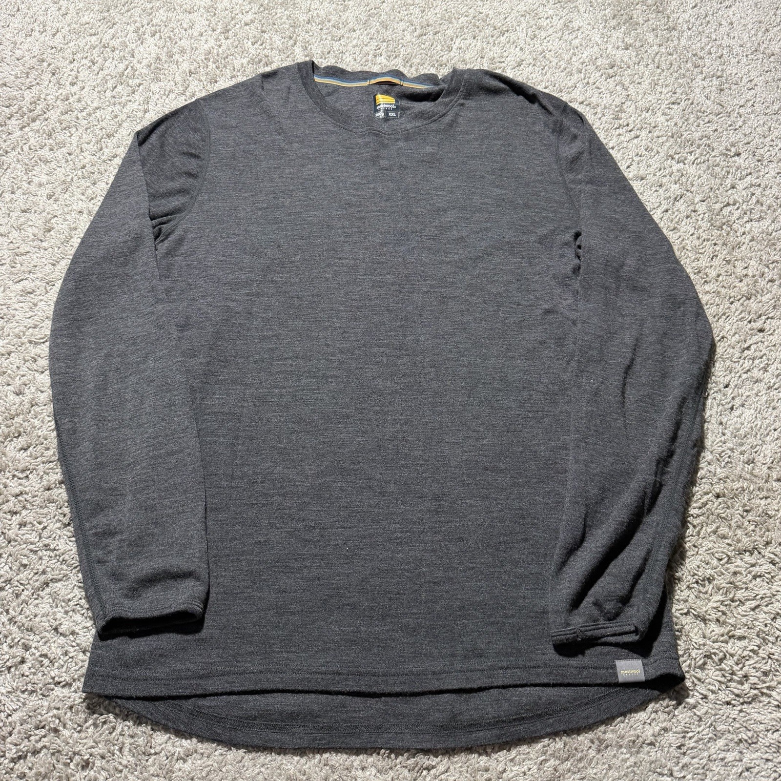 Meriwool Layers Shirt Mens 2XL Gray 250g Merino Wool Thermal Base Layer Outdoor gallery
