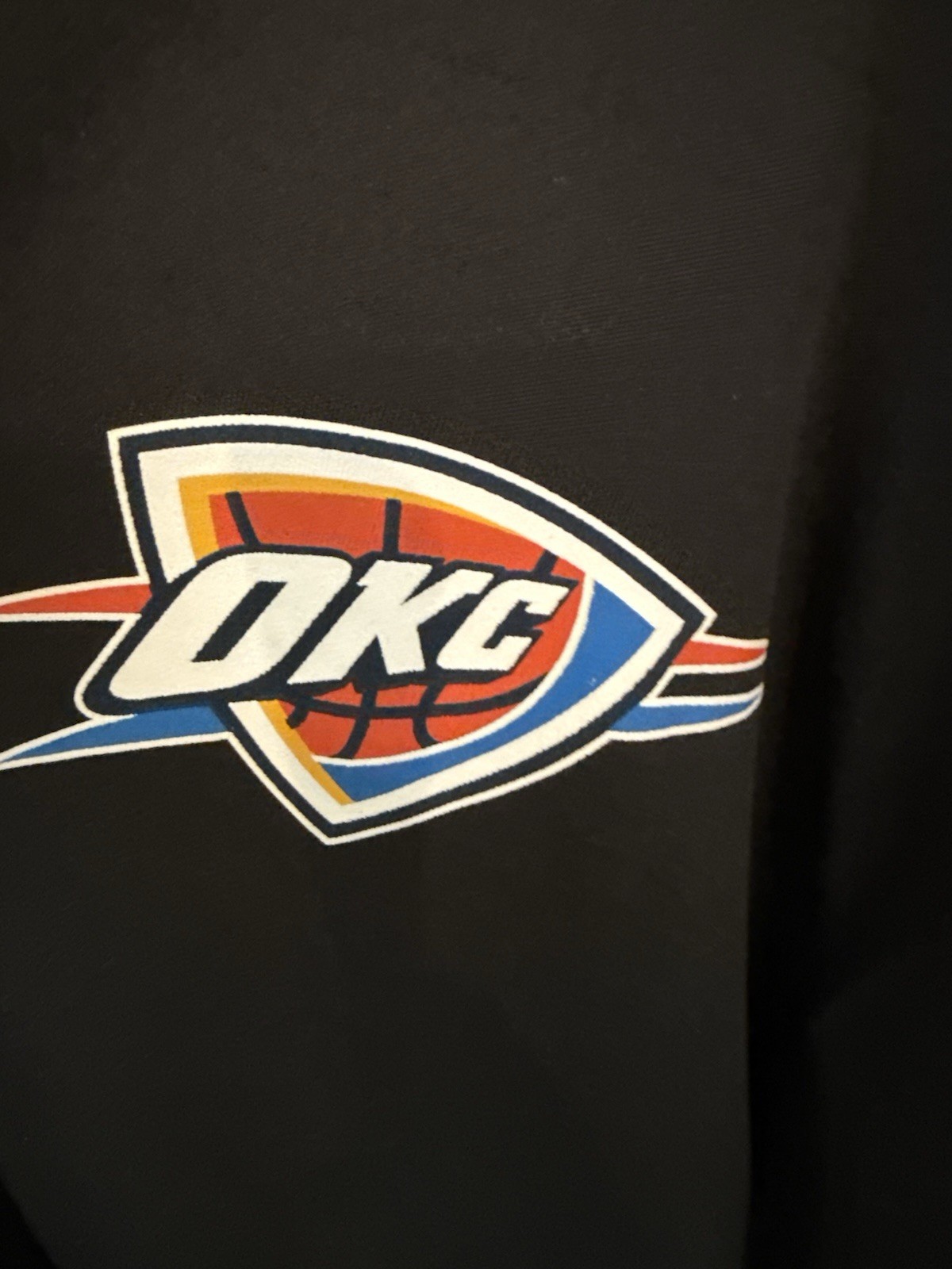 OKC Thunder Net-Dri 1/4 Zip Pullover Mens Large Black Athletic Long Sleeve gallery