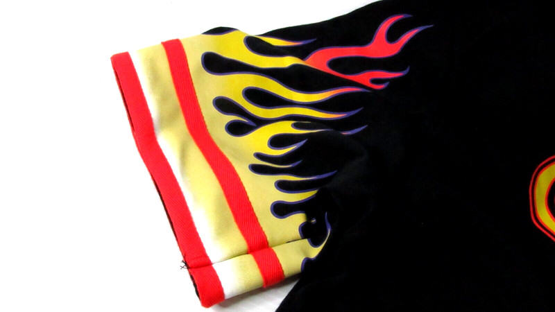 NIKE AMERICANA JERSEY TOP FLAMES BUTTON SHIRT ORANGE $85 DV9642-010 (M) gallery