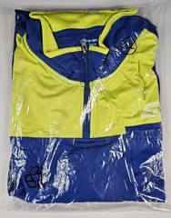 NEW Official Snap On Tools Tool Blue Yellow 1/4 Zip Athletic Top Shirt 2XL