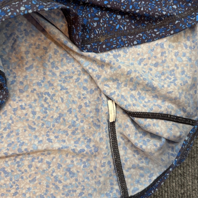 Greyson 1/4 Zip Large Mens Blue Speckled Geometric Floral Print Golf Shirt TATE gallery