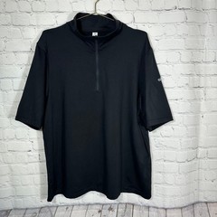 Alo Yoga Conquer Mens Quarter Zip Short Sleeve Athletic Top Black Large M3193R