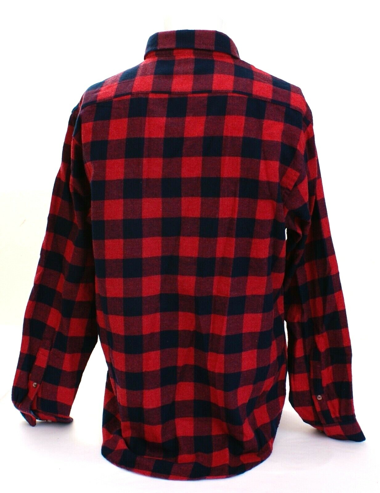 Izod Red & Blue Plaid Flannel Long Sleeve Button Front Shirt Men's NWT gallery
