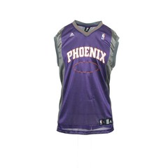 Adidas Mens Jersey Purple Gray Phoenix NBA Basketball Athletic Mesh V-Neck Team
