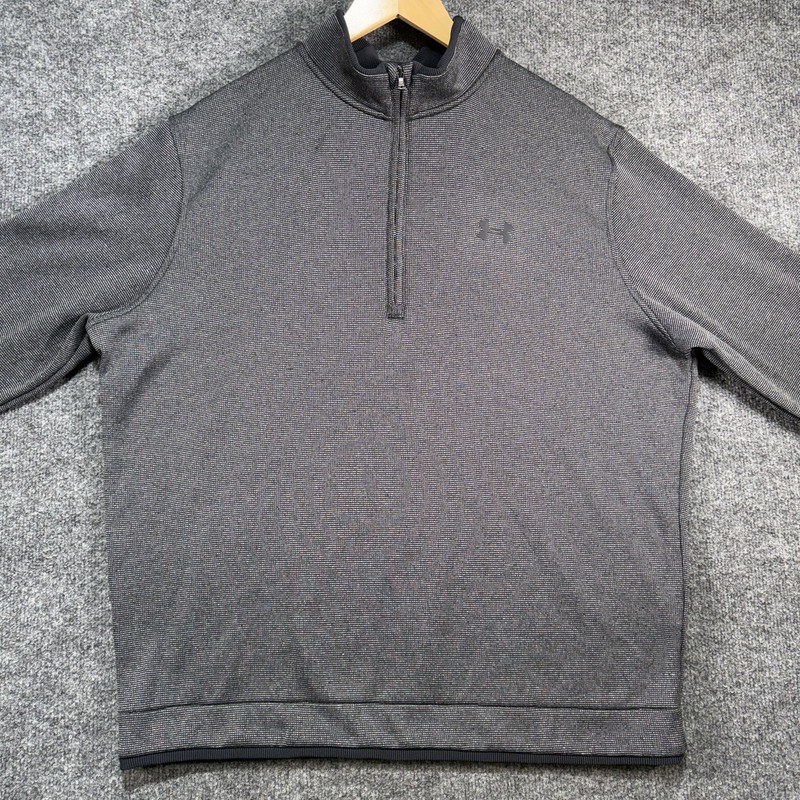 Under Armour 1/4 Zip Golf Pullover Sweater Men's XL Gray UA Storm Fleece Outdoor gallery