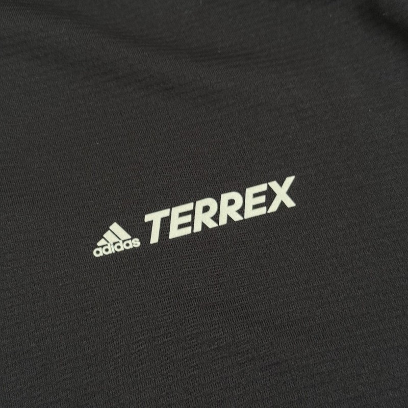 Adidas Terrex Pullover Mens Medium Black AEROREADY Quarter Zip Long Sleeve Top gallery