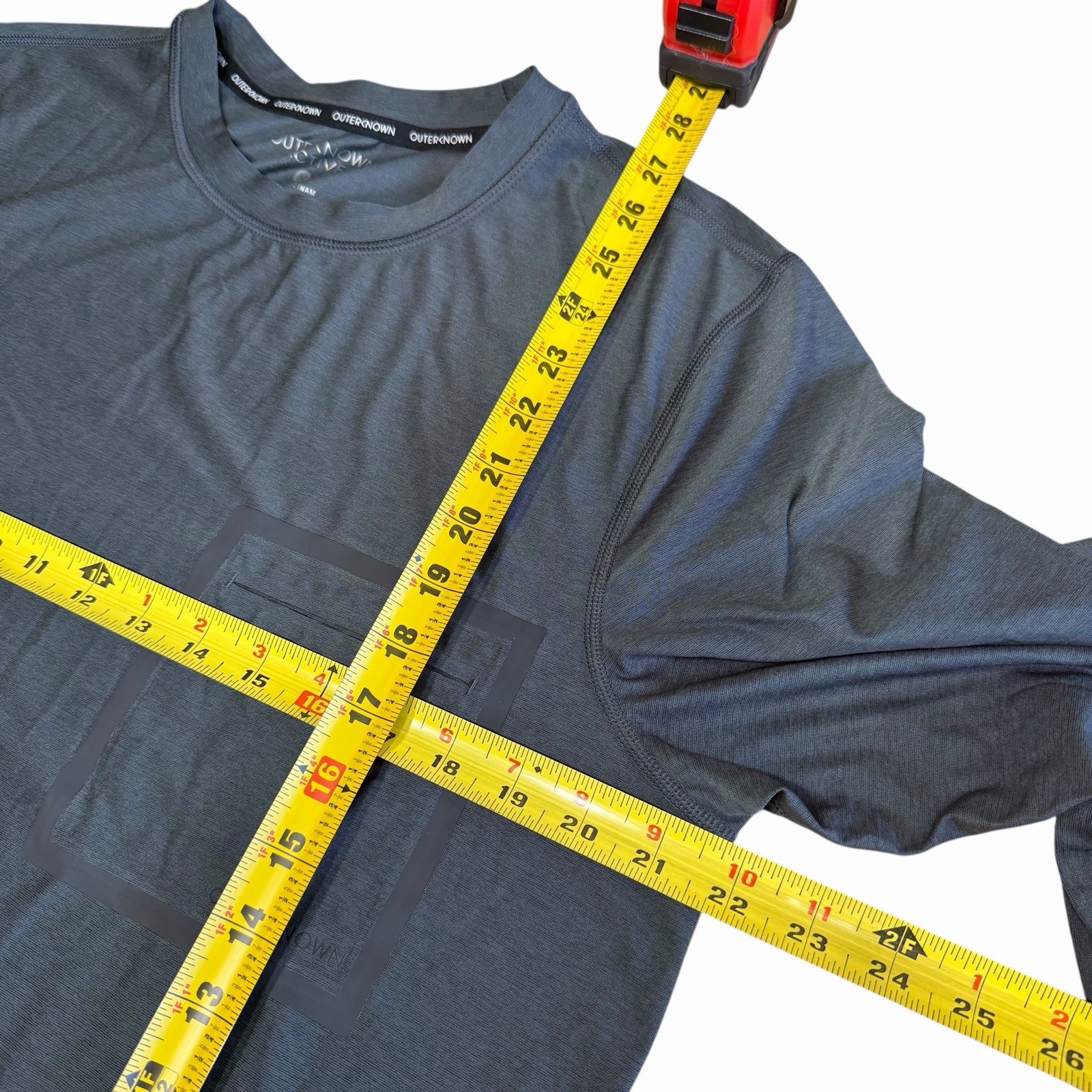 Outerknown Active Apex Grey Long Sleeve Shirt M Performance Pocket Athleisure gallery