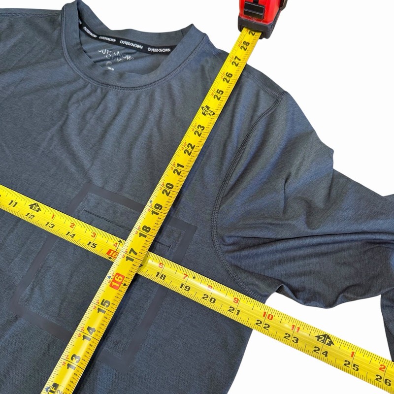Outerknown Active Apex Grey Long Sleeve Shirt M Performance Pocket Athleisure gallery