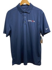 Nike Shirt Men’s Medium Blue Polo Embroidered Driven Short Sleeved Golf