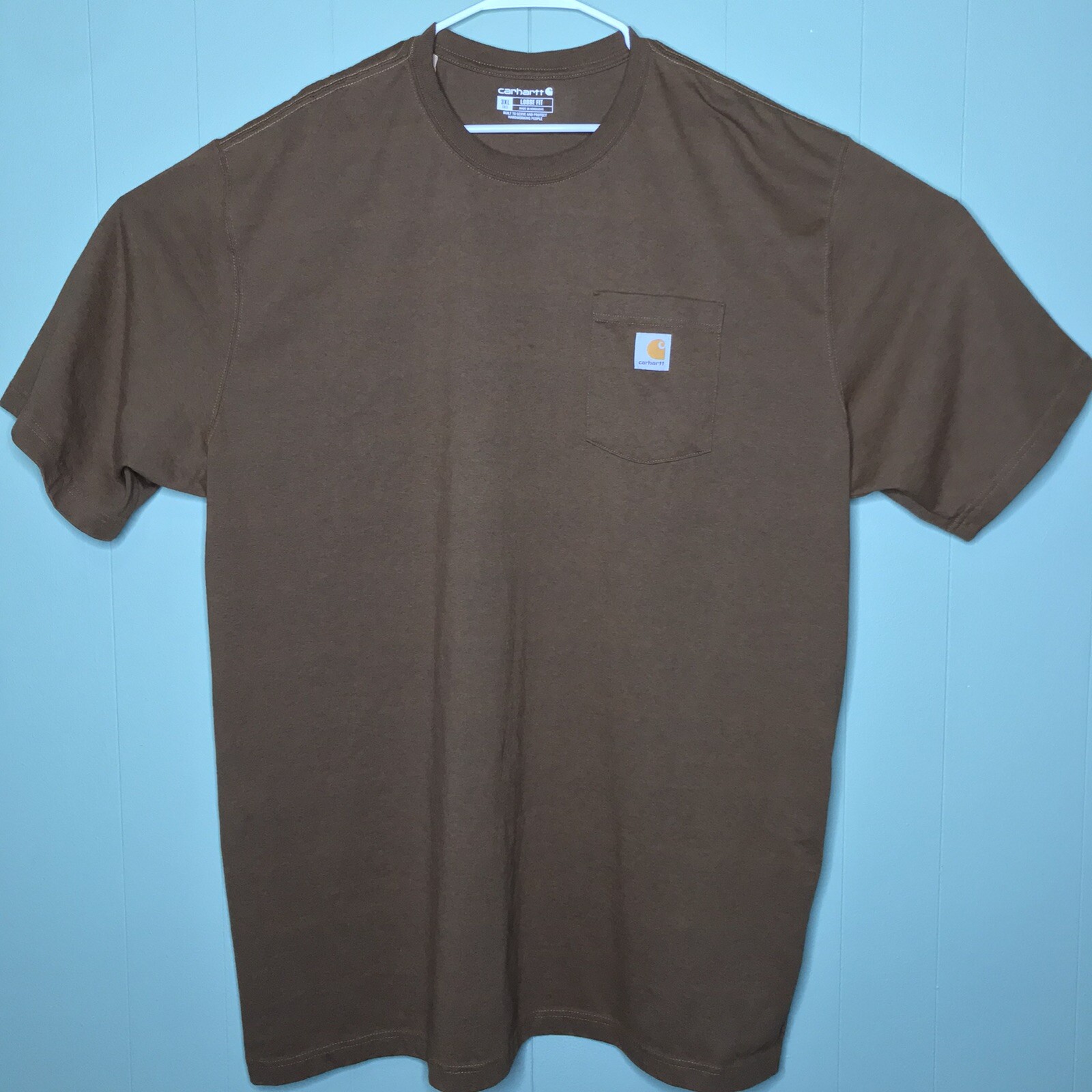 CARHARTT WORKWEAR S/S POCKET LOOSE FIT T-SHIRT IN BROWN SIZE 3XL TALL K87 gallery