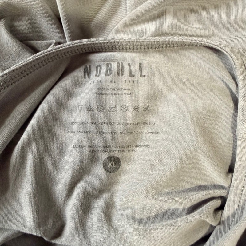 NOBULL Long Sleeve Shirt Mens XL Gray Modal Blend Crew Neck Athletic Training gallery