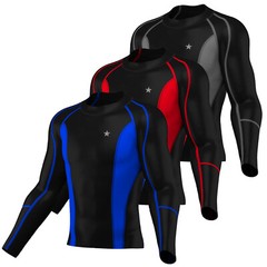 Mens Compression Armour Base Layer Top Long Sleeve Thermal Gym Sports Shirts