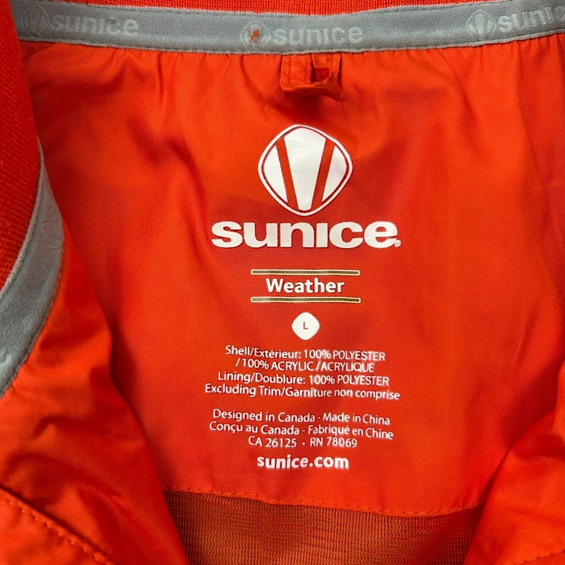 Sunice 1/4 Zip Short Sleeve Rain Gear Golf Top Windbreaker Mens Large Orange gallery