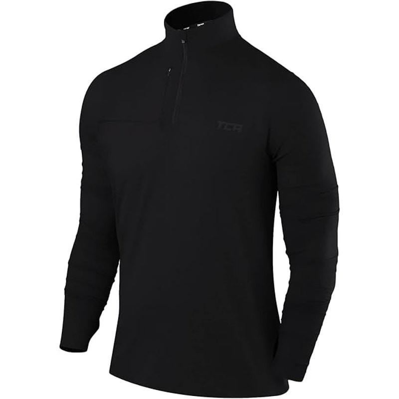 TCA Fusion Pro Quickdry Long Sleeve Half Zip Shirt, Pocket & Thumb Holes, XXL gallery