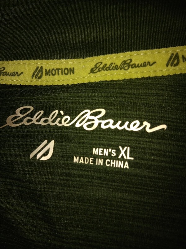 NWT Eddie Bauer Men XL Pullover Shirt FreeDry Motion 1/4 Zip Olive Green Active gallery