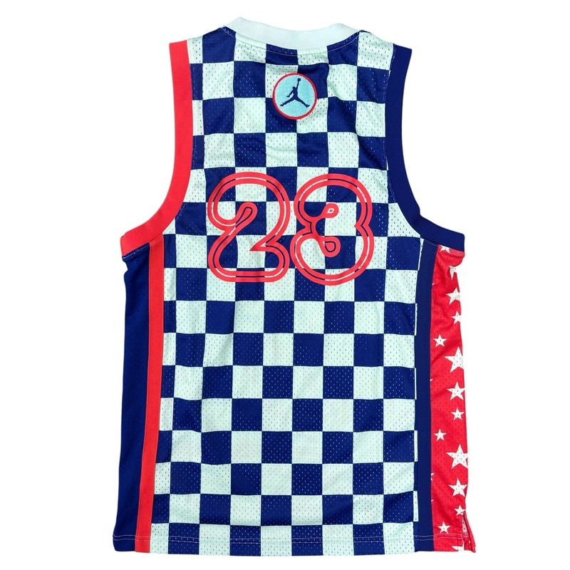 Air Jordan 8 DNA USA July 4 Jersey Tank, Size Small CK9525-330 NWT gallery
