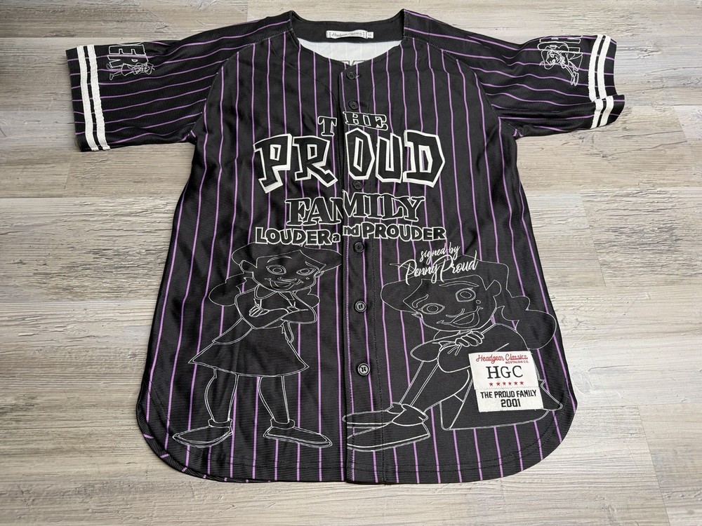 Headgear Classics Disney The Proud Family Patched Baseball Jersey Sz S Penny #1