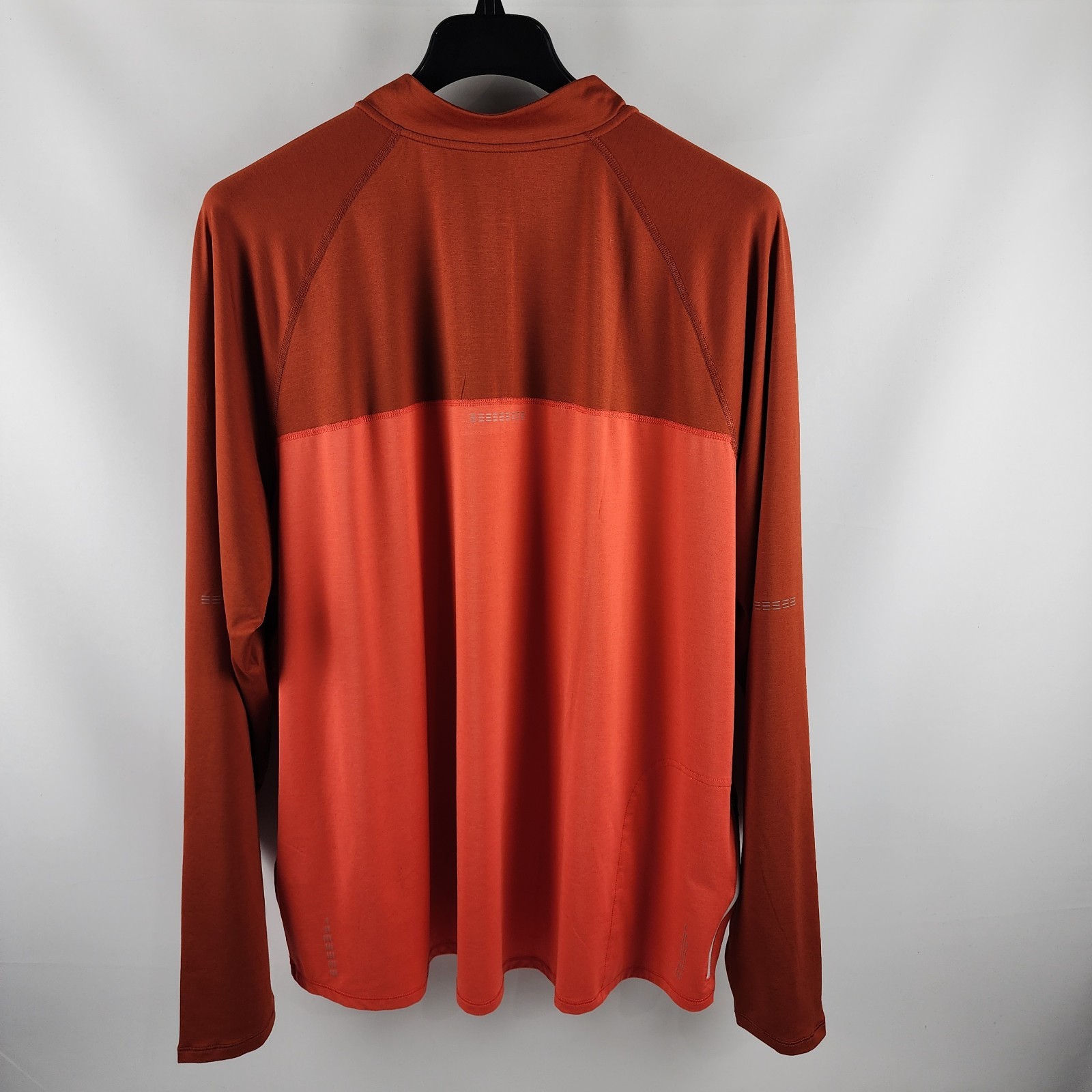 LL Bean Shirt Mens 3XL-Reg Red Colorblock Comfort Cycling Jersey 1/4 Zip 515825 gallery