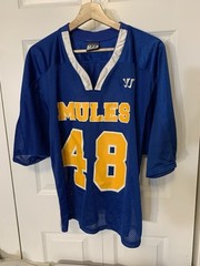 Warrior Football Jersey High School Mens Sz L Jersey Heights Blue Mules