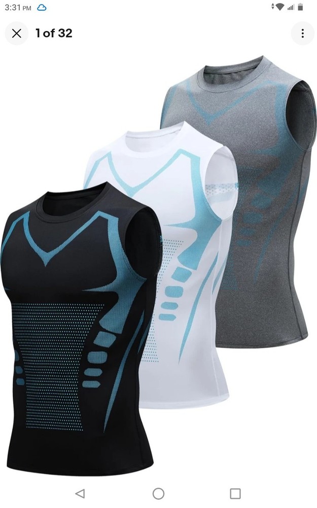 Men's Athletic Tank top Sport Shirt 3 Shirts 3XL