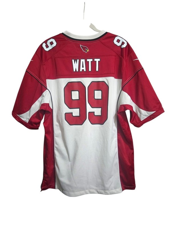 Nike NFL Arizona Cardinals J.J. Watt White On Field Game Jersey Men's Size Large gallery