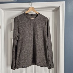 Lululemon Shirt Mens Large Army Green Heather Surge Warm Running Rulu Soft