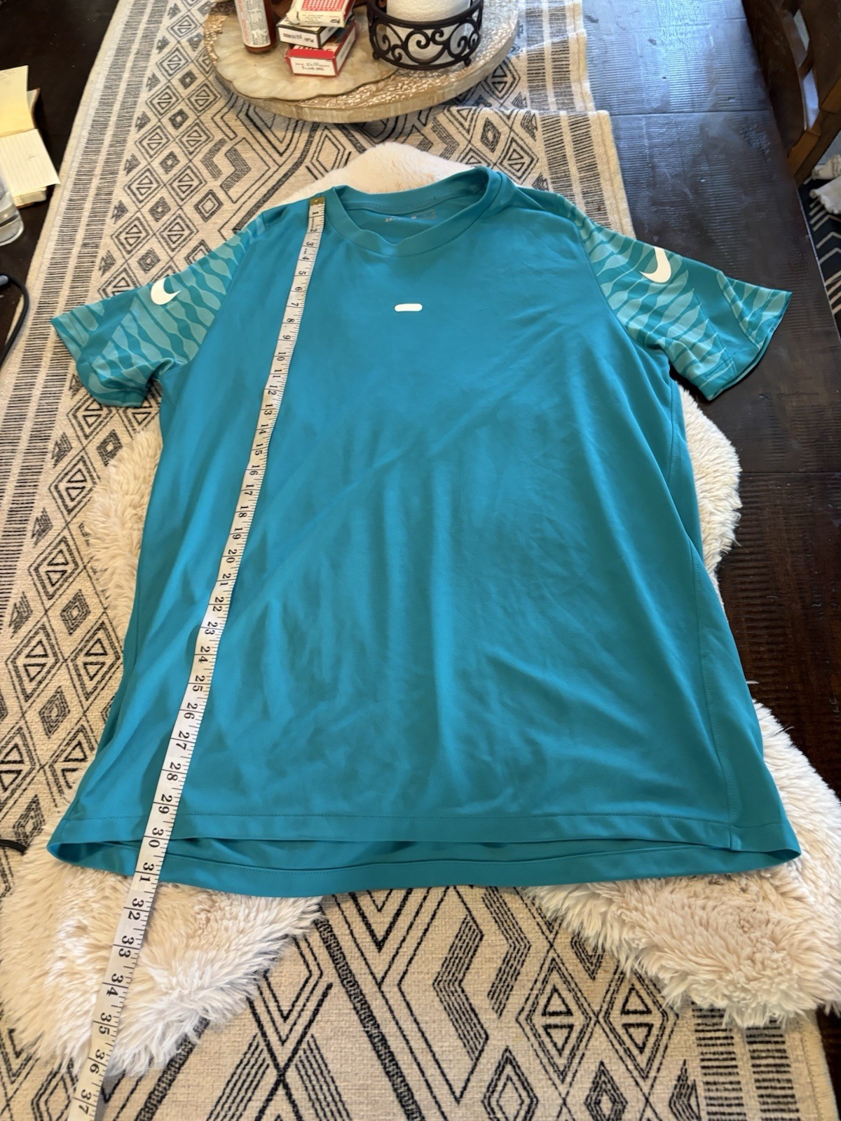 NIKE Strike Mens Dri-Fit Soccer Jersey T Shirt Top Aqua Blue Men’s Size XL Top gallery