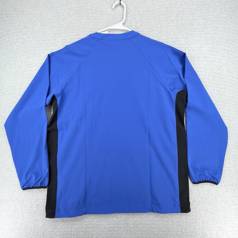 Nike Baseball Coaches Pregame Top Mens Large Blue Snap Long Sleeve Windbreaker gallery