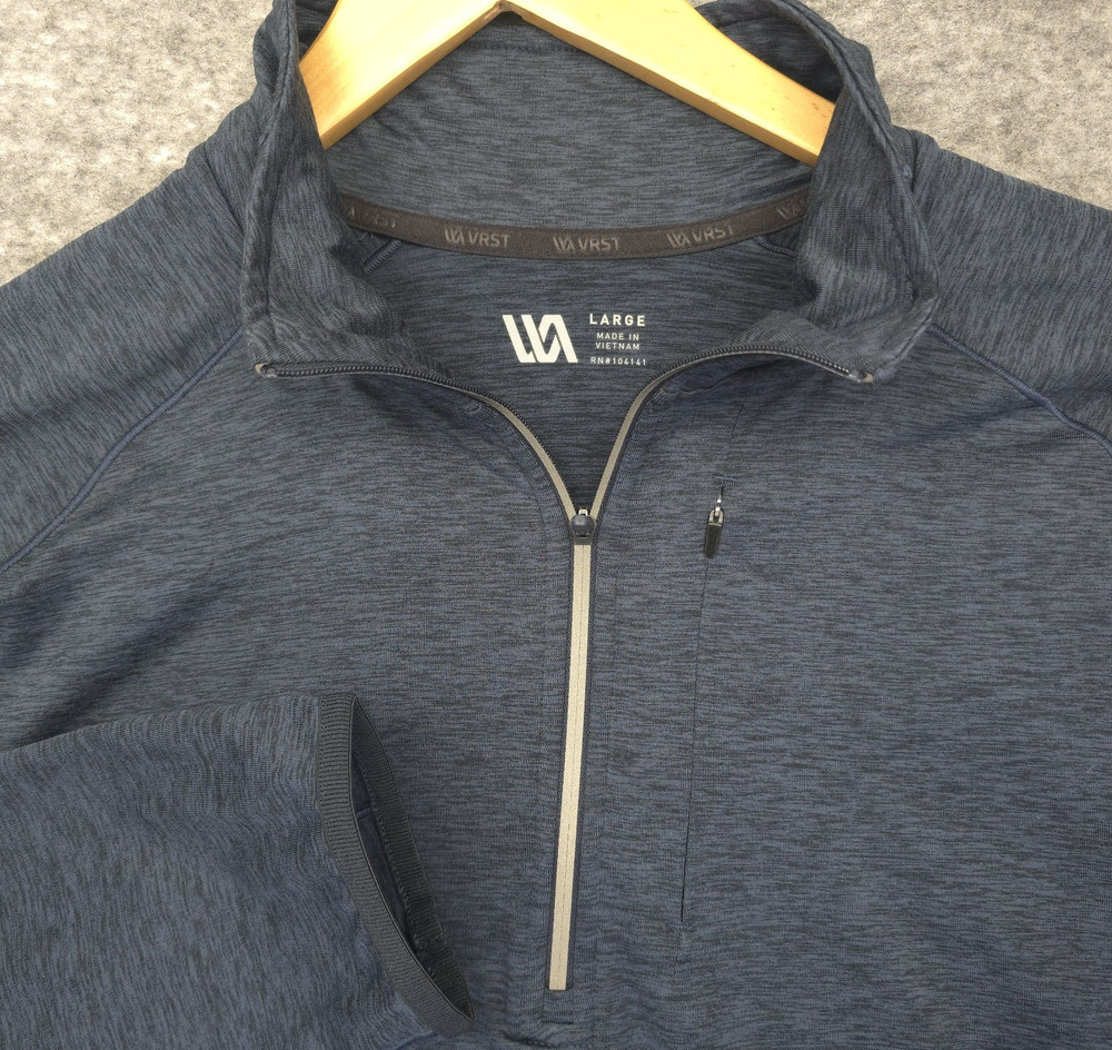 VRST Accelerate Blue Half Zip Pullover Long Sleeve Golf Workout Gym Men's Size L