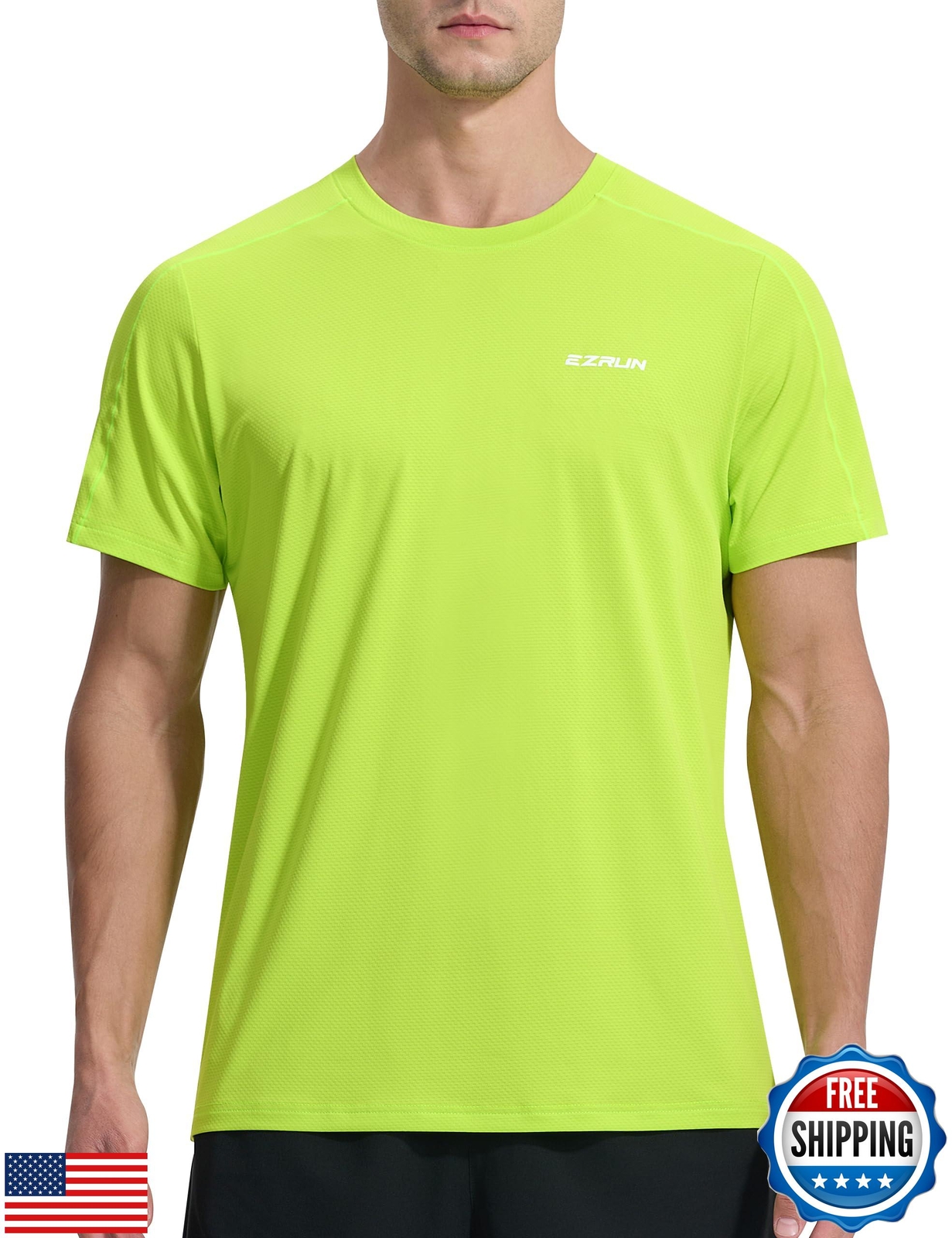 EZRUN Men's Lightweight Short Sleeve T-Shirt Quick Dry Workout Running Athlet gallery