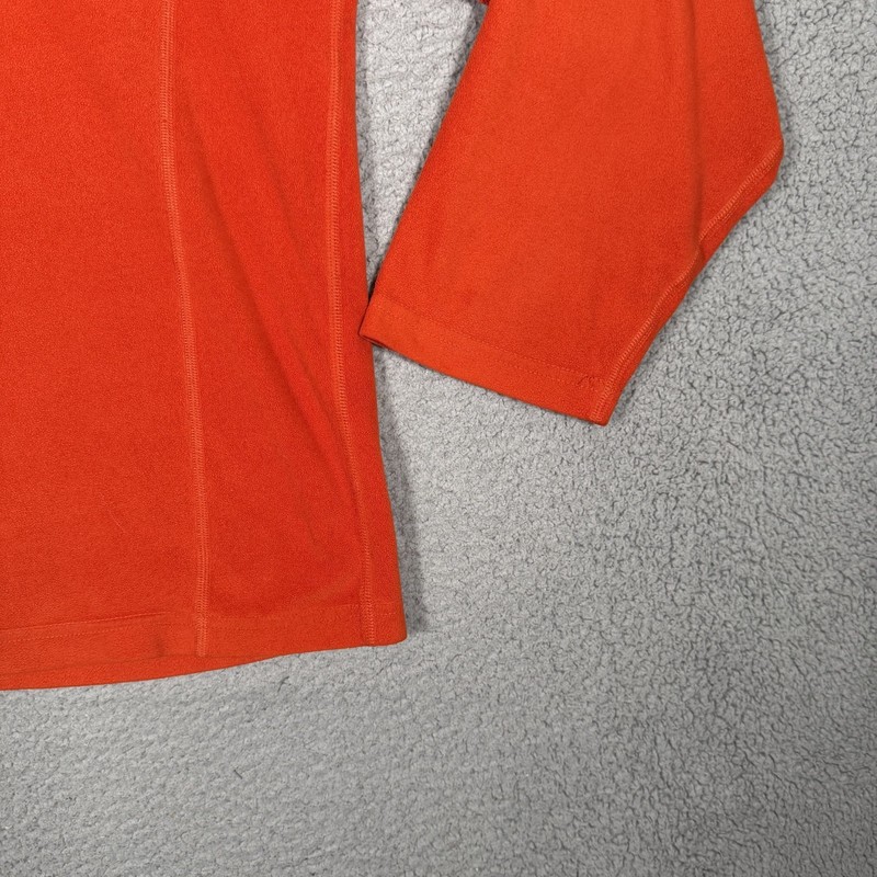 LL Bean Sweater Mens XL Orange Pullover 1/4 Zip Fleece Outdoor Hunting Pocket gallery