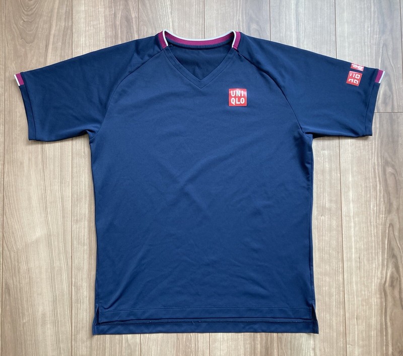 Roger Federer UNIQLO V-neck Shirt size:S (JPN M) 2020 Australian Open RF gallery