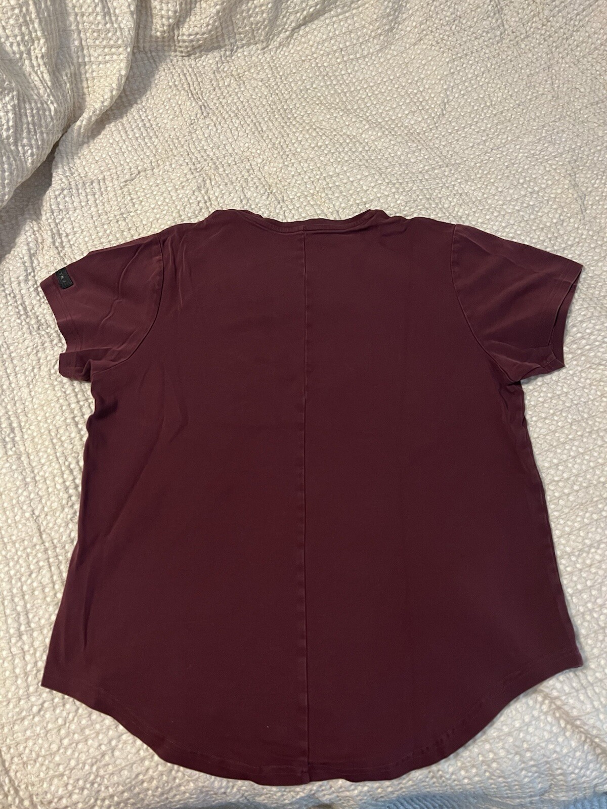 Alphalete Men’s T-Shirt S/M Short Sleeve Performance Workout Gym Red Burgundy gallery