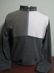 Straight Down Mens Medium color block 1/4 Zip cotton golf pullover NEW NWOT