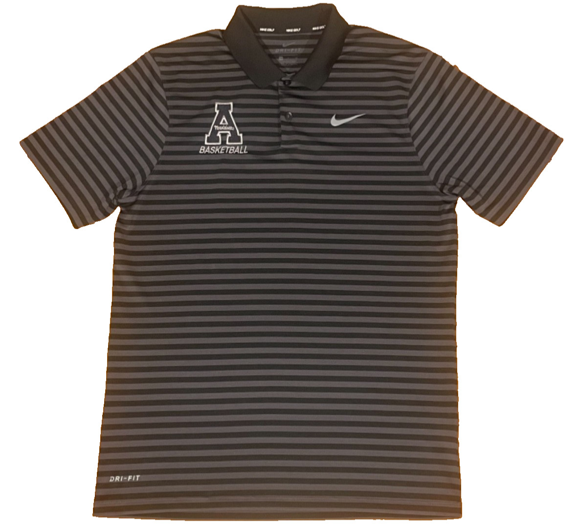 Nike Appalachian State Mountaineers Men Small Basketball Athletic Polo Striped gallery