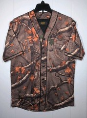 10 Deep Mens Hunting Camouflage Alta Vista Baseball Jersey Size Medium