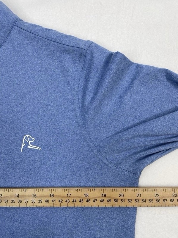 Rhoback Performance Q-Zip Pullover Mens Small Blue Heather Golf Long Sleeve gallery