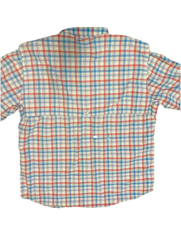 VINEYARD VINES HARBOR PERFORMANCE SHIRT LIGHT BLUE RED SEERSUCKER LONG SLEEVE LG gallery