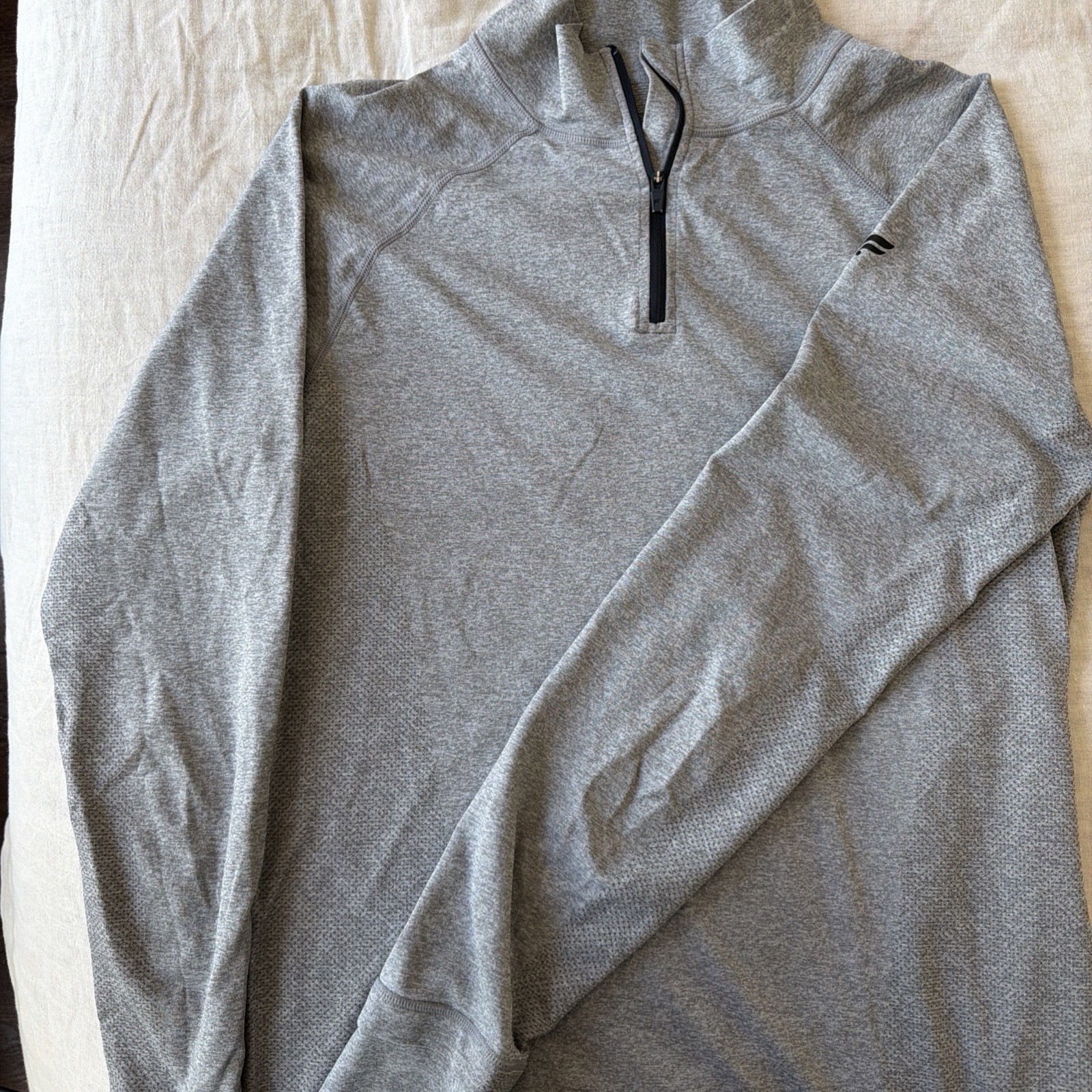 Fabletics Mens Quarter Zip Pullover Medium Gray Performance Long Sleeve gallery