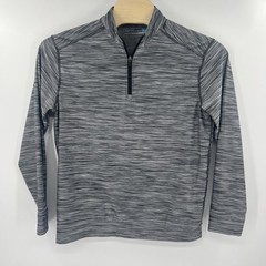 RoundTree & Yorke Performance Men’s Golf 1/4 Zip Black Long Sleeve Size Large