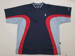 Fubu Athletic NBA Pullover 1/4 Zip Mens Size XL Shirt Blue/Red