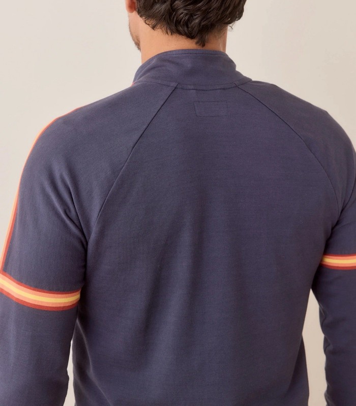 Marine Layer Archive 1/4 Zip Pullover Mens Size XXL Blue Stripe Very Soft NWT gallery
