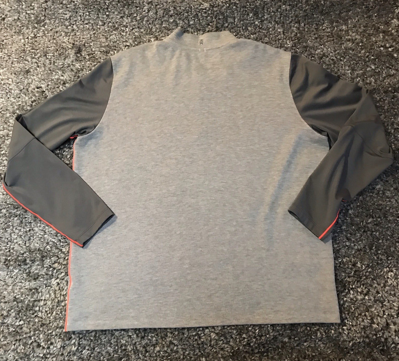Nike Tiger Woods Collection Pullover Mens 2XL Gray 1/4 Zip Long Sleeve Golf XXL gallery