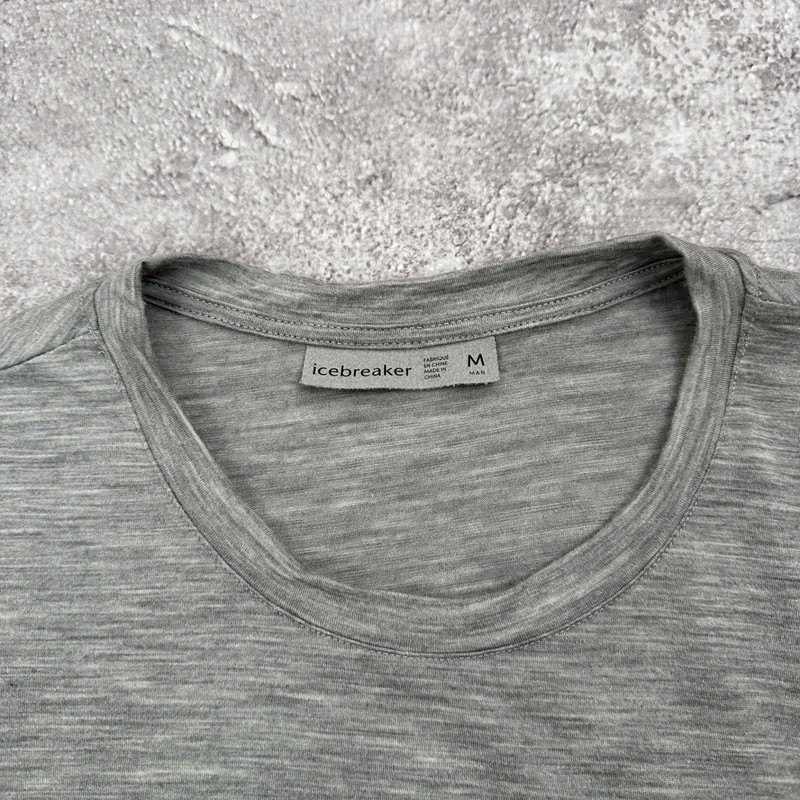 Icebreaker Merino Wool T-Shirt Men Tech Lite Queenstown Metro Heather Tee Size M gallery