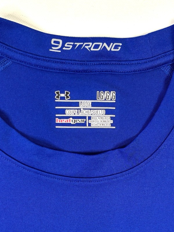 Under Armour Baseball Shirt Mens Large Blue 9 Strong Training Top 3/4 Sleeve gallery