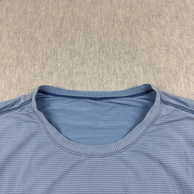Lululemon Shirt Mens Medium Blue R.A.D. All Day Short Sleeve Athletic Gym gallery