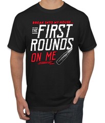 First Rounds On Me Pro Gun Rights American Pride Men Tshirt