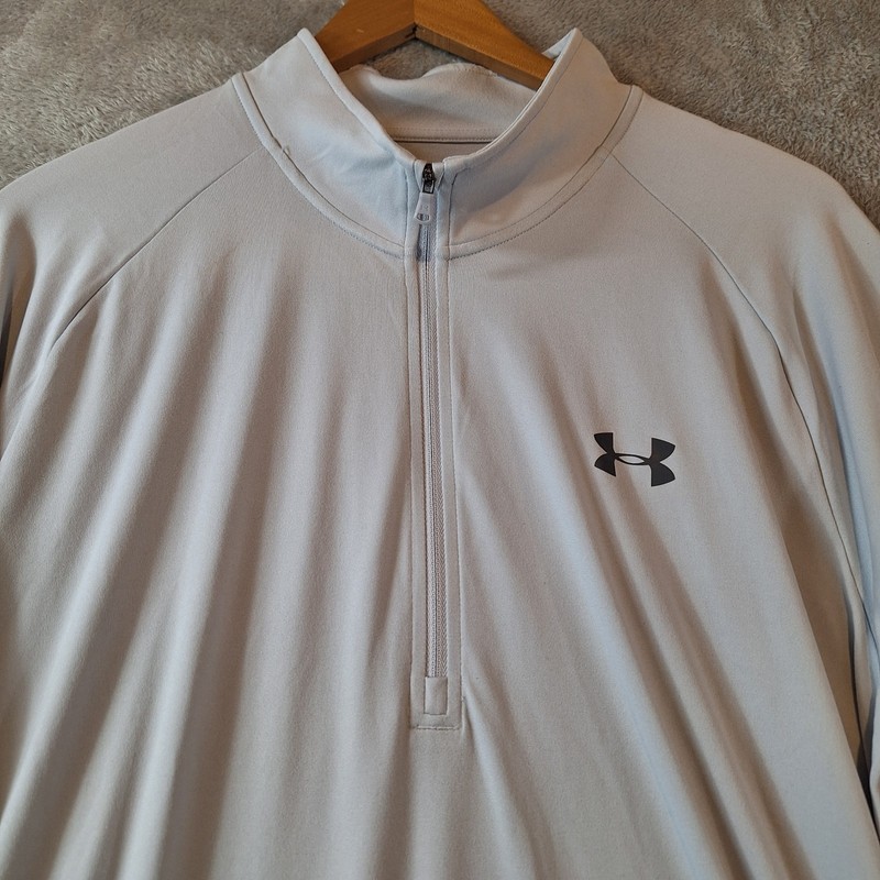 Under Armour Pullover 1/2 Zip Mens XXL Gray Loose Heatgear Lightweight Half Top gallery