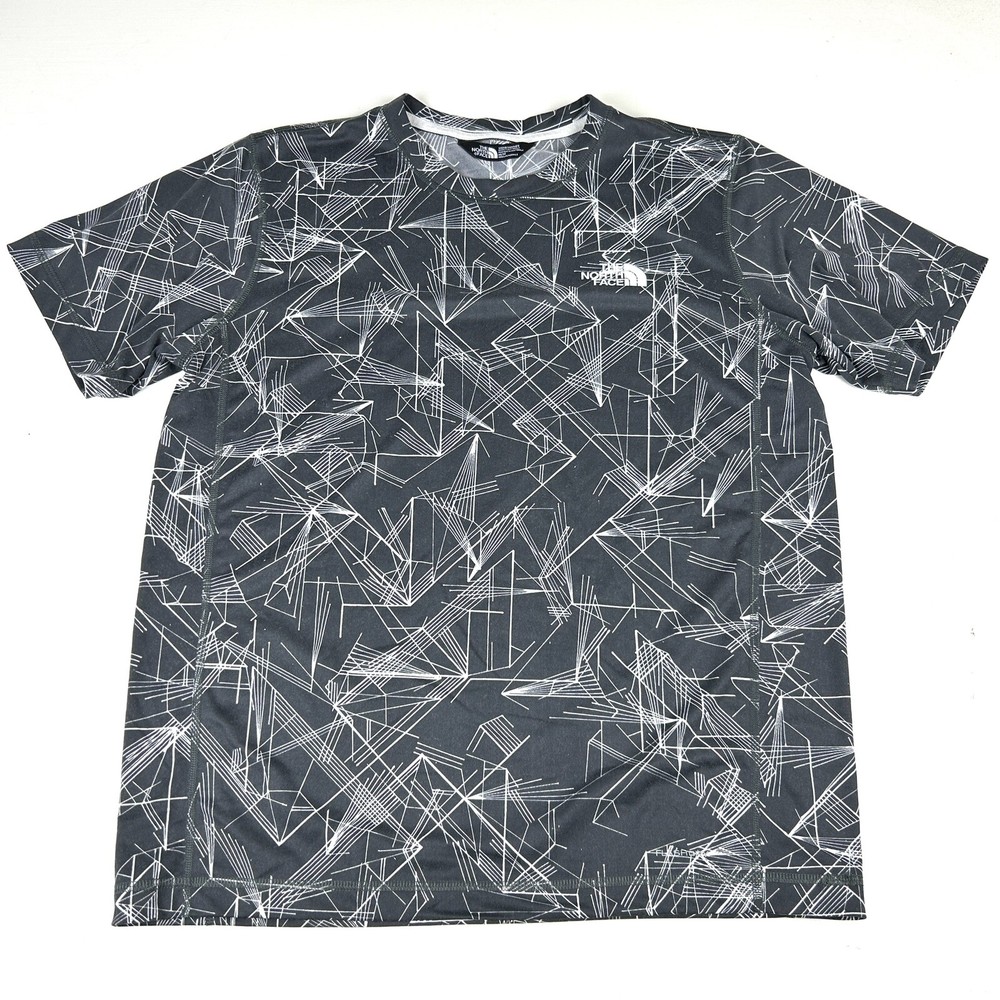 The North Face Flashdry Shirt Men’s Size Medium Gray Hiking Outdoor Geometric